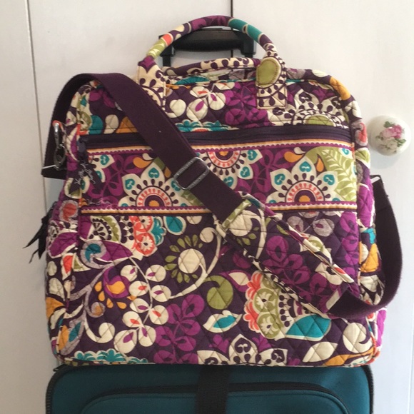 Vera Bradley Handbags - Vera Bradley Compact Weekender Tote, Plum Crazy